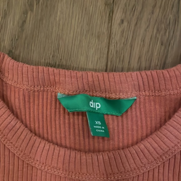 Pink tight ribbed top, DIP, size XS - Picture 2 of 2